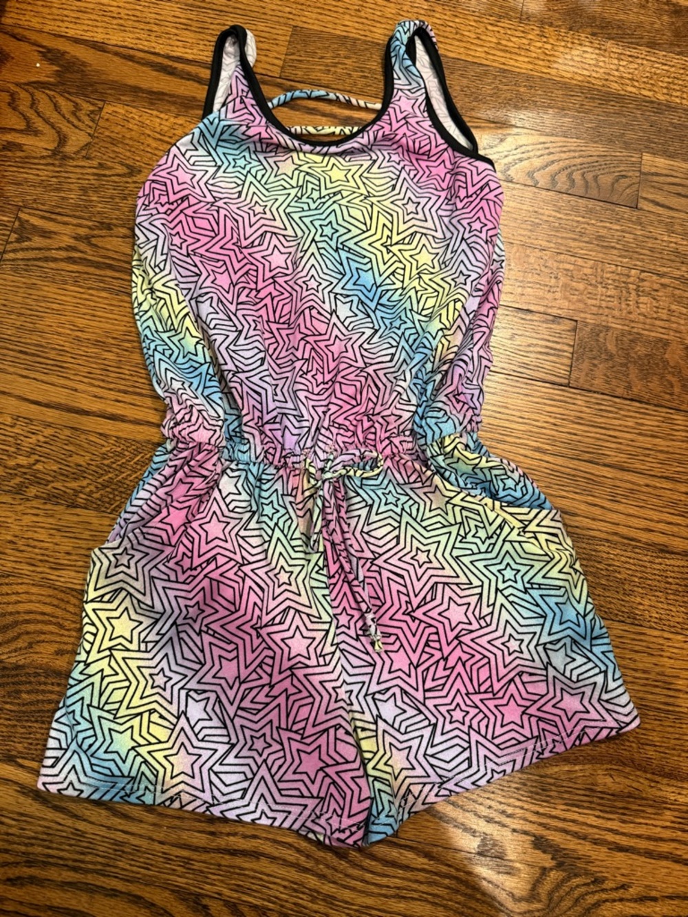 Kids Multicolor Star-Print Romper - Sleeveless Jumpsuit